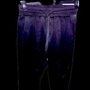 Black super soft fleece lined heavy weight warm small ladies joggers black euc